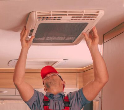 Cabin air filter removed from a car air conditioning system